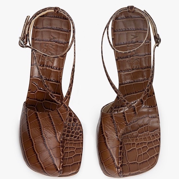 A.W.A.K.E. Mode Christine Asymmetric Strappy Sandals - Picture 3 of 4